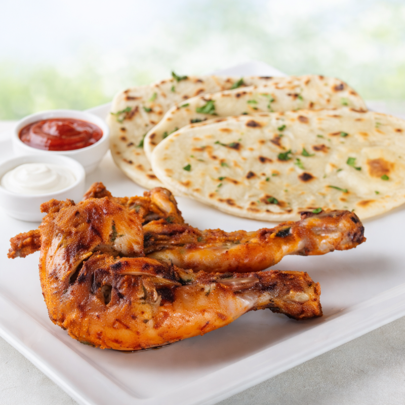 CHICKEN TIKKA WITH NAAN